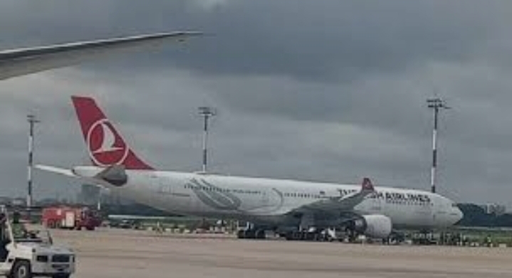 শাহজালালে উড্ডয়নের পরপরই তার্কিশ এয়ারলাইন্সের ইঞ্জিনে আগুন