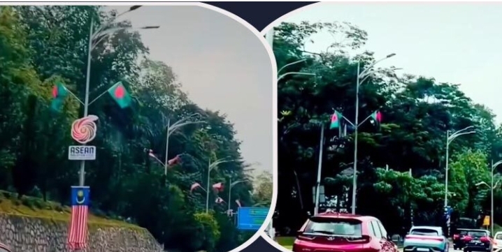মালয়েশিয়ায় বাংলাদেশি পতাকার উৎসব, প্রধান উপদেষ্টা ড. মুহাম্মদ ইউনূসের আগমন উপলক্ষে সাজসজ্জা