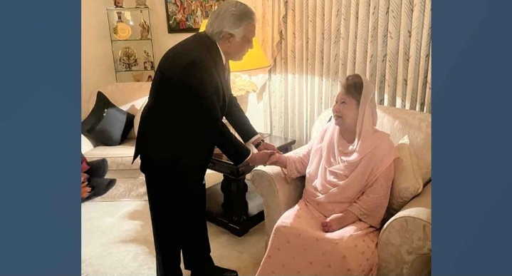 খালেদা জিয়ার খোঁজ নিতে গুলশানে পাকিস্তানের উপ-প্রধানমন্ত্রীর আগমন