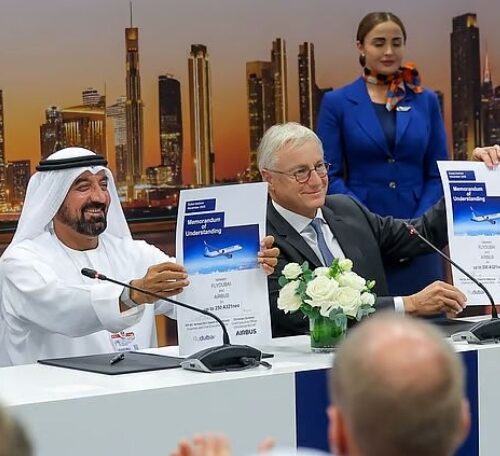 দুবাই এয়ারশোতে ফ্লাইদুবাই–এয়ারবাস চুক্তি: মধ্যপ্রাচ্যের আকাশপথে নতুন এক অধ্যায়