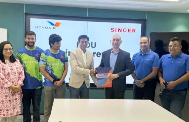 নভোএয়ার ও সিঙ্গার বাংলাদেশের মধ্যে সমঝোতা স্মারক স্বাক্ষর, গ্রাহকরা পাবেন বিশেষ ছাড়