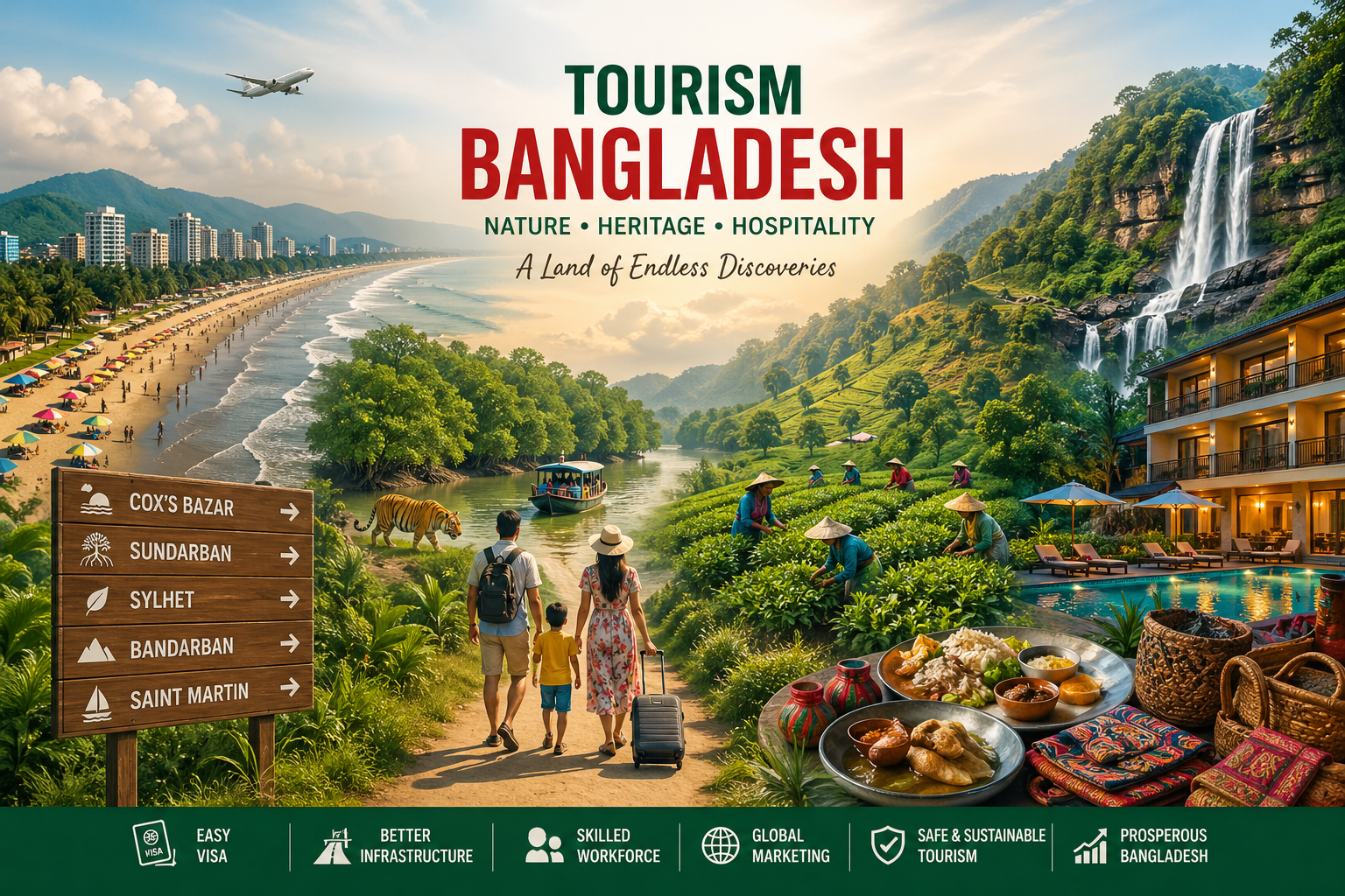 বাংলাদেশের পর্যটন খাতে নতুন দিগন্ত: হোটেল-রিসোর্টের উন্নয়ন ও সরকারের ভূমিকা