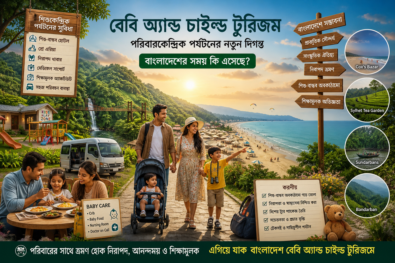 বেবি অ্যান্ড চাইল্ড ট্যুরিজম: পরিবারকেন্দ্রিক পর্যটনের নতুন দিগন্ত, বাংলাদেশের সময় কি এসেছে?